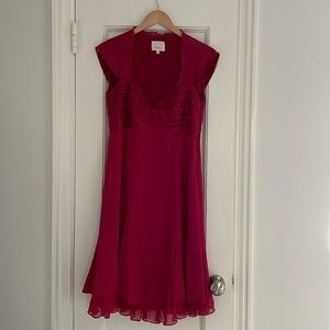 Cinq a Sept Red Satin Dress